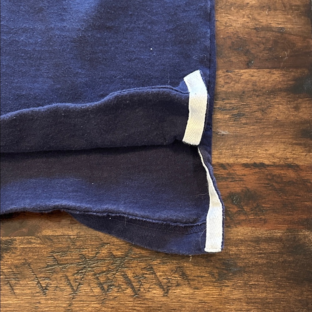 L.L. Bean Rugby Shirt Men’s Large Navy Long-Sleeve Preppy Sporty Collegiate - Picture 10 of 13